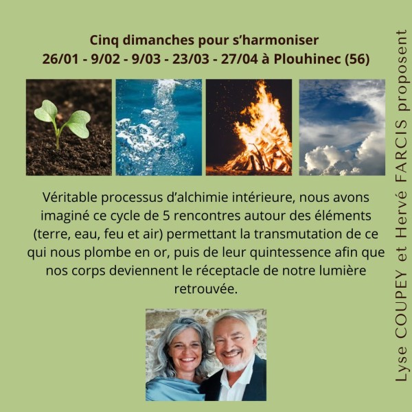 Cinq dimanches pour s'harmoniser