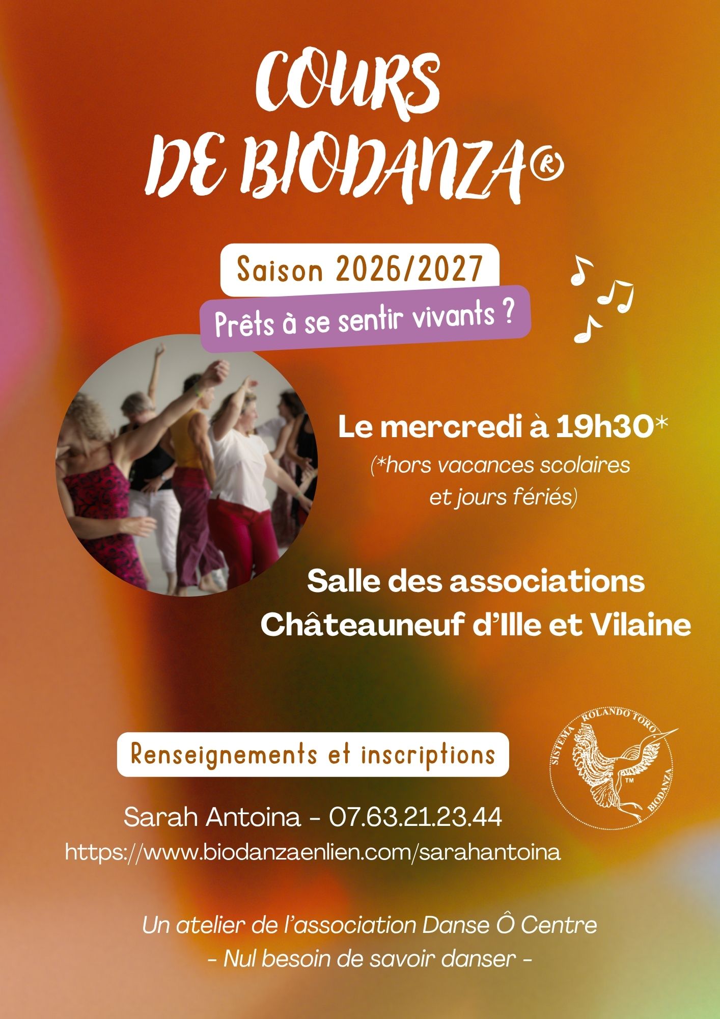 Biodanza Sarah saison 2026-2027