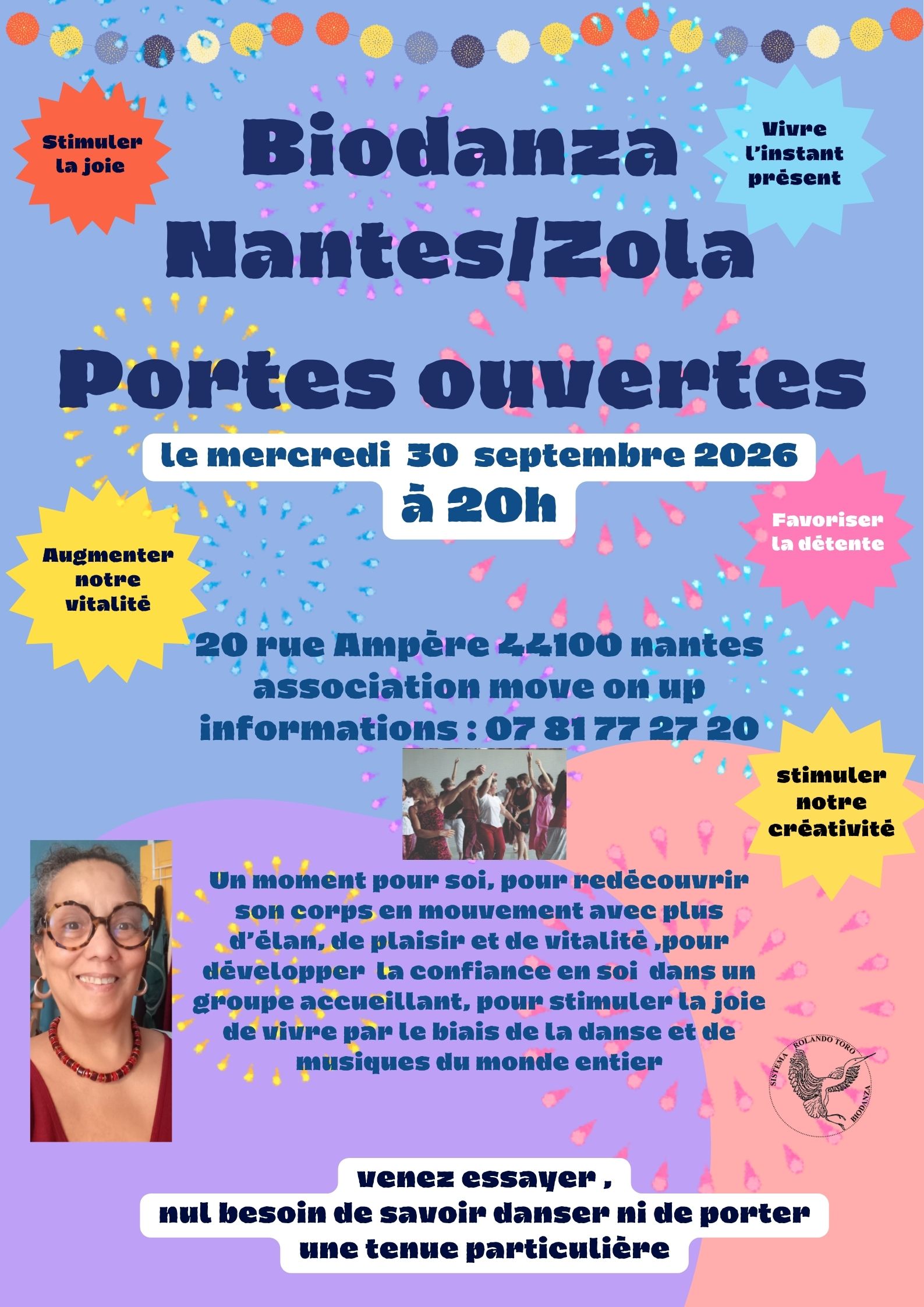 Affiche Marche de createurs Illustratif Bleu