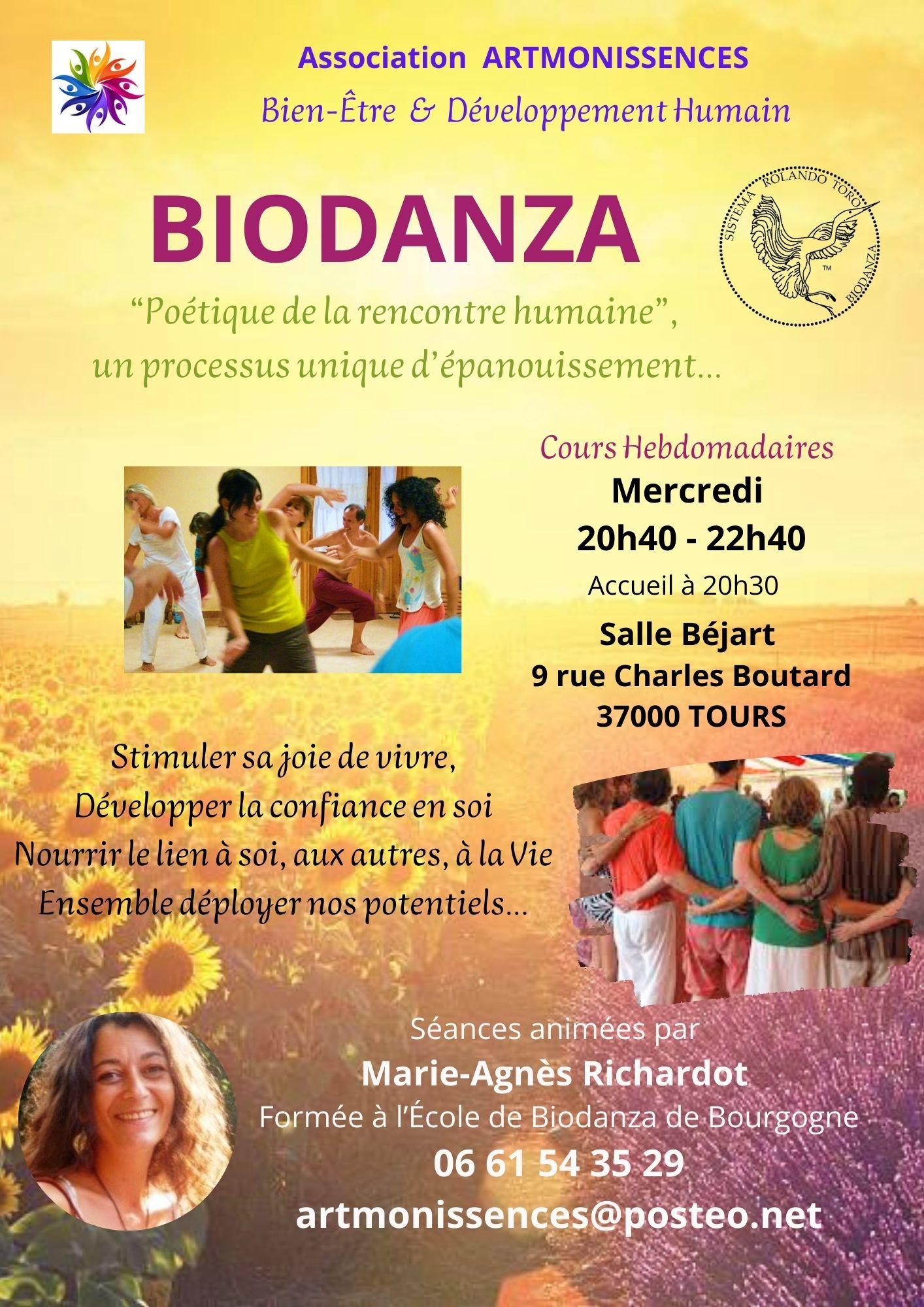 BIODANZA à TOURS avec Marie Agnès Richardot Salle Béjart 2024 2025